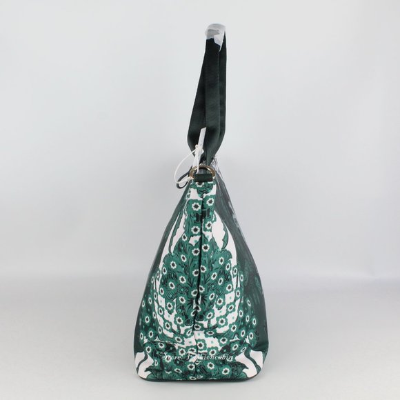 NWT Ted Baker Rococo Nylon Tote Bag, Turquoise, Flowers, Top Zip Closure - Picture 5 of 11